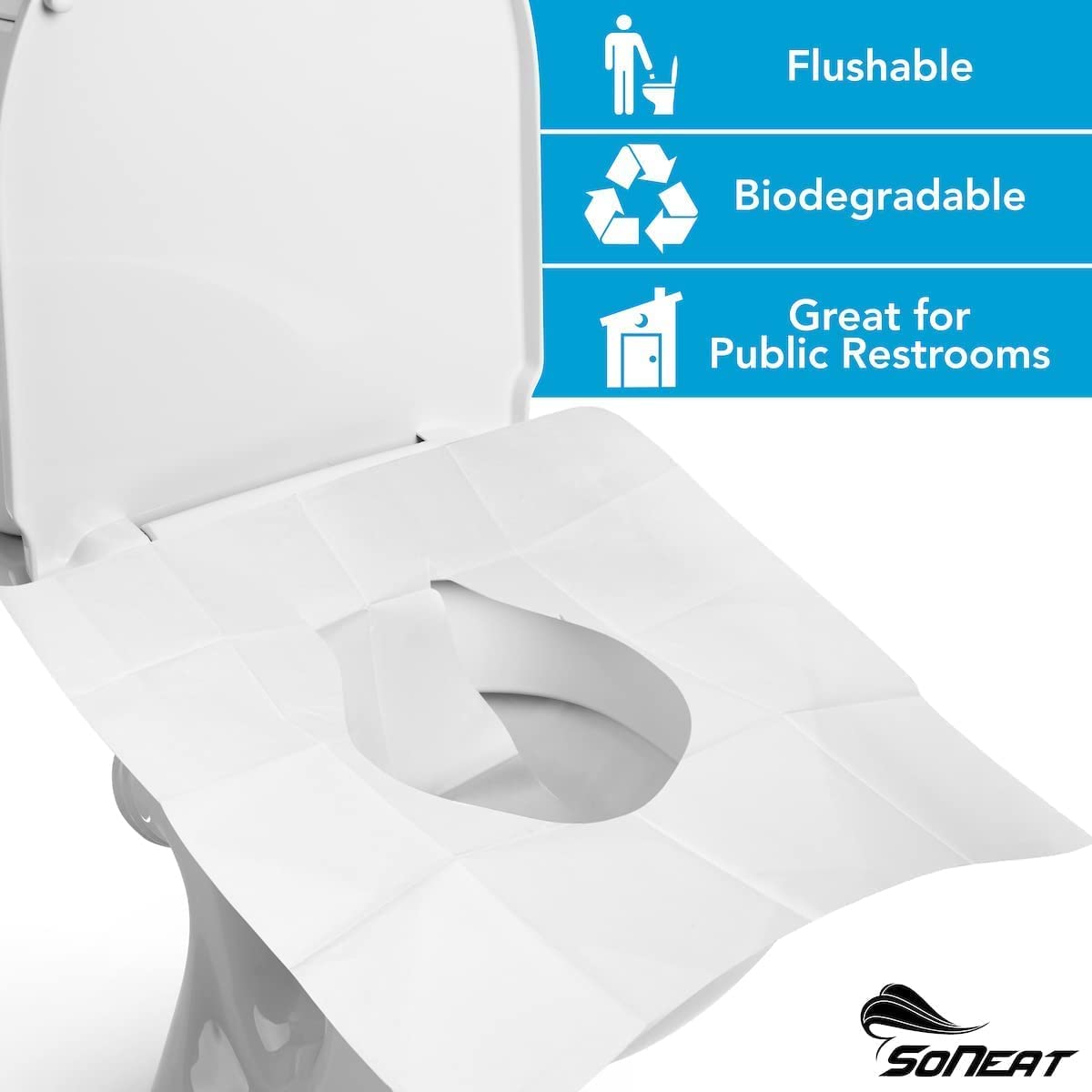 Disposable Toilet Seat Covers – XL Waterproof Toilet Seat Liners for K –  ShopSoNeat