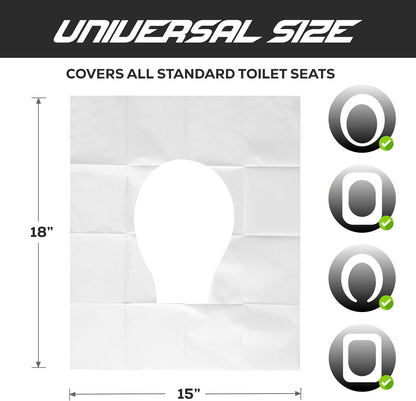 Disposable Toilet Seat Covers - 2000 Sheets of XL Half-Fold Flushable Paper Toilet Seat Cover for Commercial and Public Restrooms, Full Coverage Toilet Seat Liners, 8 Packs of 250