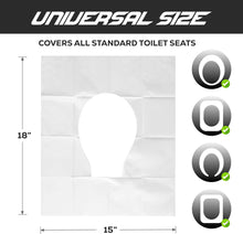 Load image into Gallery viewer, Disposable Toilet Seat Covers - 2000 Sheets of XL Half-Fold Flushable Paper Toilet Seat Cover for Commercial and Public Restrooms, Full Coverage Toilet Seat Liners, 8 Packs of 250