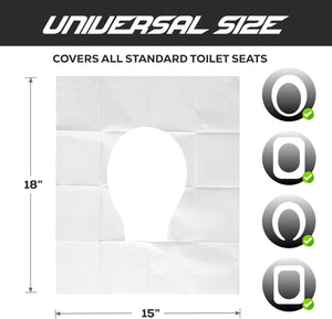 Disposable Toilet Seat Covers - 250 Sheets of XL Half-Fold Flushable Paper Toilet Seat Cover for Commercial and Public Restrooms, Full Coverage Toilet Seat Liners, 1 Pack