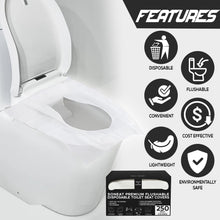 Load image into Gallery viewer, Disposable Toilet Seat Covers - 2000 Sheets of XL Half-Fold Flushable Paper Toilet Seat Cover for Commercial and Public Restrooms, Full Coverage Toilet Seat Liners, 8 Packs of 250