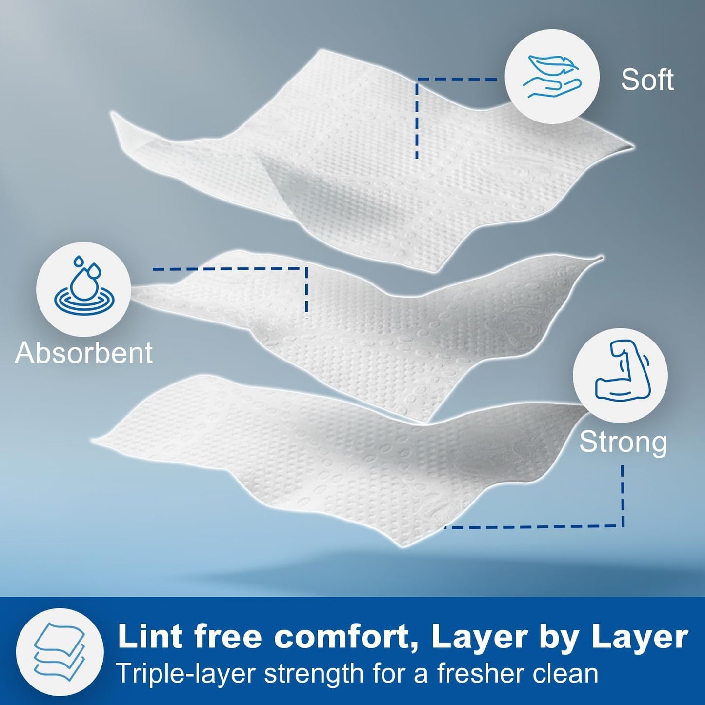 Premium 3-Ply Toilet Paper – 30 Rolls Ultra Soft, Strong, Septic-Safe Commercial Toilet Paer | Super Absorbent Bath Tissue | Ideal for Commercial, Home & RV Use