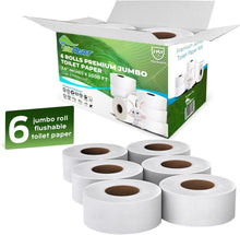 Load image into Gallery viewer, SoNeat 2-Ply Jumbo Toilet Paper Rolls, 9” Commercial Bathroom Tissue Paper, 1000 Ft. Long, Compatible with Standard Jumbo Toilet Dispenser Commercial Toilet Paper Rolls, 9-inch Jumbo Roll Toilet Paper