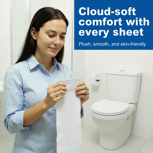 Premium 3-Ply Toilet Paper – 60 Rolls Ultra Soft, Strong, Septic-Safe Commercial Toilet Paper | Super Absorbent Bath Tissue | Ideal for Commercial, Home & RV Use