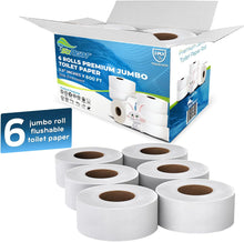 Load image into Gallery viewer, SoNeat 3-Ply Jumbo Toilet Paper Rolls, 9” Commercial Bathroom Tissue Paper, 600 Ft. Long, Compatible with Standard Jumbo Toilet Dispenser, Commercial Toilet Paper Rolls, 9-inch Jumbo Roll Toilet Paper