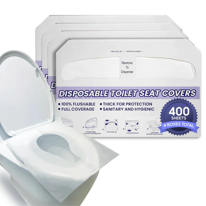 4-Pack Half-Fold Toilet Seat Cover