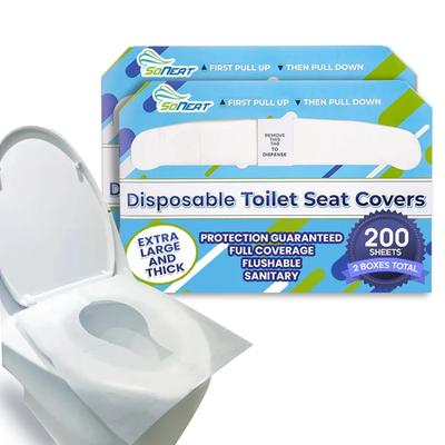 2-Pack Half-Fold Toilet Seat Cover