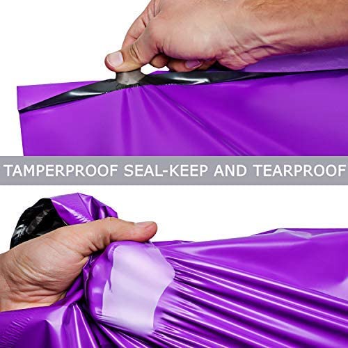 SoNeat Poly Mailers 14.5 x 19 Medium Size Shipping Bags 100 Pack Self Seal Mailing Envelops for Clothing, Accessories and Documents - Purple