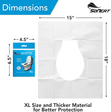 Load image into Gallery viewer, 50 Disposable XL Toilet Seat Covers