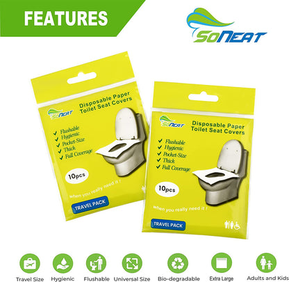 Disposable toilet seat covers - XL (120 Sheets)