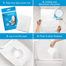 Load image into Gallery viewer, 50 Disposable XL Toilet Seat Covers