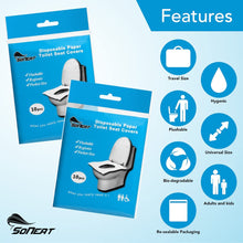 Load image into Gallery viewer, 50 Disposable XL Toilet Seat Covers