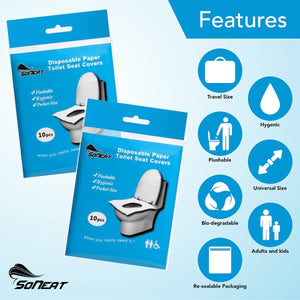 50 Disposable XL Toilet Seat Covers