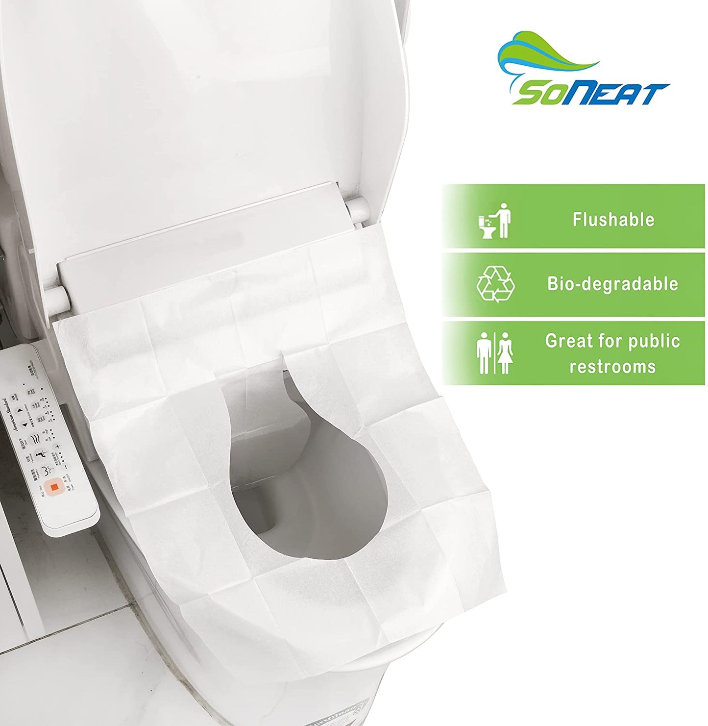 Disposable toilet seat covers - XL (120 Sheets)